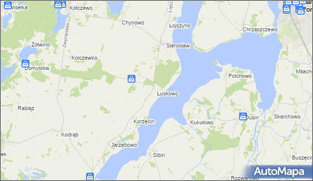 mapa Łuskowo, Łuskowo na mapie Targeo