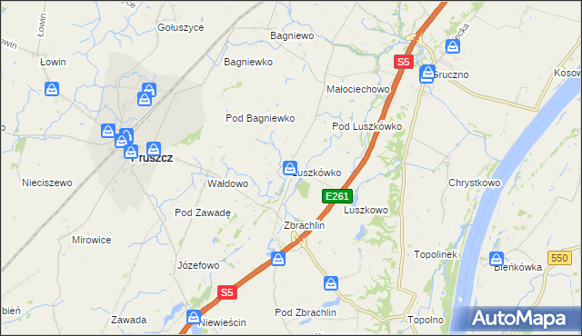 mapa Luszkówko, Luszkówko na mapie Targeo