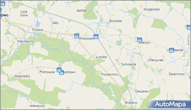 mapa Łykowo, Łykowo na mapie Targeo