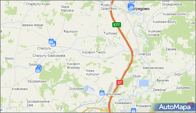 mapa Mączewo, Mączewo na mapie Targeo