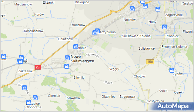 mapa Mączniki gmina Nowe Skalmierzyce, Mączniki gmina Nowe Skalmierzyce na mapie Targeo