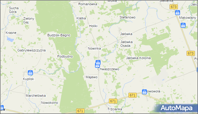 mapa Majewo Kościelne, Majewo Kościelne na mapie Targeo