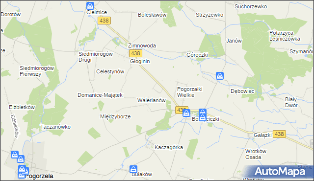 mapa Maksymilianów gmina Borek Wielkopolski, Maksymilianów gmina Borek Wielkopolski na mapie Targeo