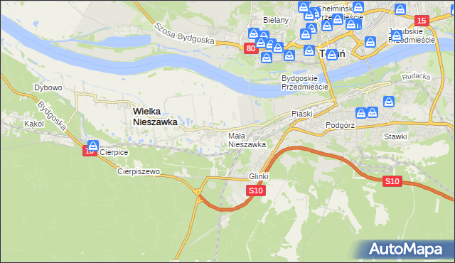 mapa Mała Nieszawka, Mała Nieszawka na mapie Targeo