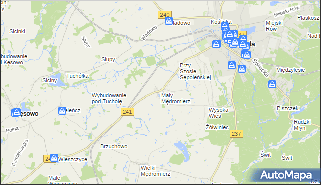 mapa Mały Mędromierz, Mały Mędromierz na mapie Targeo