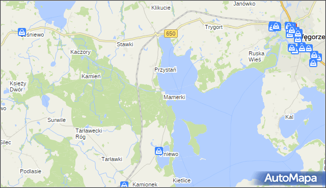 mapa Mamerki, Mamerki na mapie Targeo