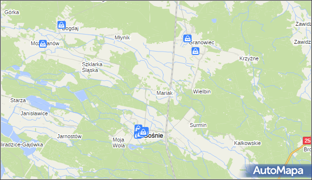 mapa Mariak, Mariak na mapie Targeo