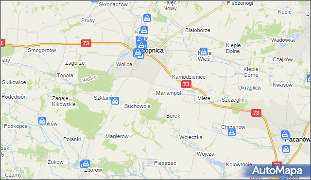mapa Mariampol gmina Stopnica, Mariampol gmina Stopnica na mapie Targeo