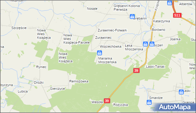 mapa Marianka Mroczeńska, Marianka Mroczeńska na mapie Targeo