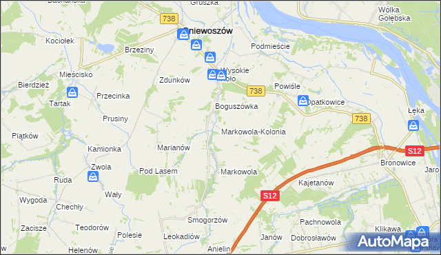 mapa Markowola-Kolonia, Markowola-Kolonia na mapie Targeo