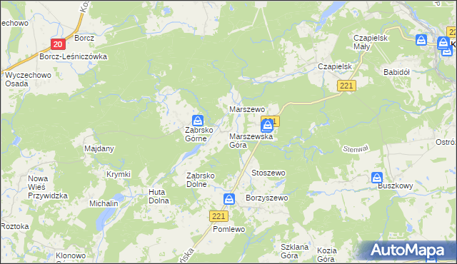 mapa Marszewska Góra, Marszewska Góra na mapie Targeo