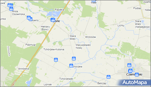 mapa Maruszewiec Pofolwarczny, Maruszewiec Pofolwarczny na mapie Targeo