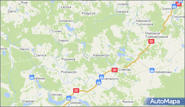 mapa Masłowiczki, Masłowiczki na mapie Targeo
