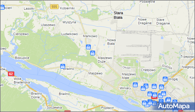 mapa Maszewo Duże, Maszewo Duże na mapie Targeo