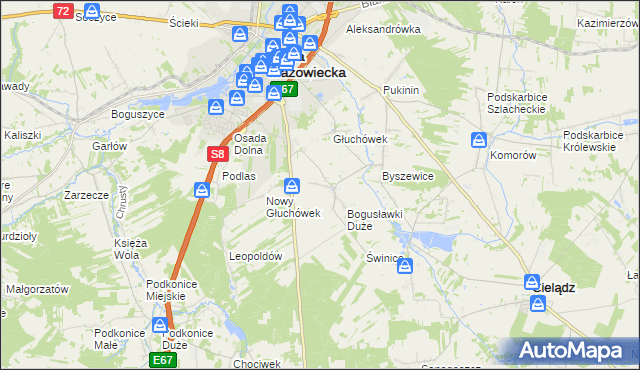 mapa Matyldów gmina Rawa Mazowiecka, Matyldów gmina Rawa Mazowiecka na mapie Targeo