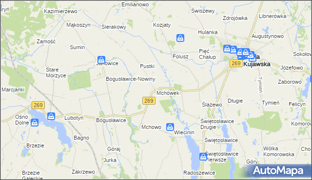 mapa Mchówek, Mchówek na mapie Targeo
