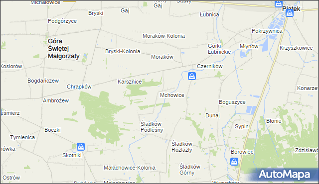 mapa Mchowice, Mchowice na mapie Targeo
