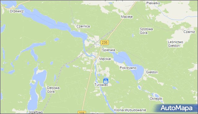 mapa Męcikał, Męcikał na mapie Targeo