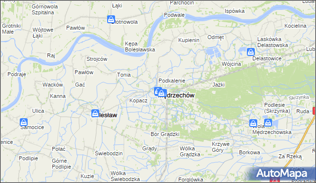 mapa Mędrzechów, Mędrzechów na mapie Targeo