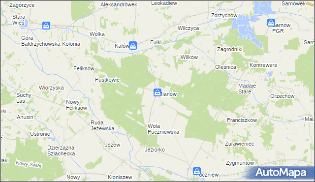 mapa Mianów, Mianów na mapie Targeo