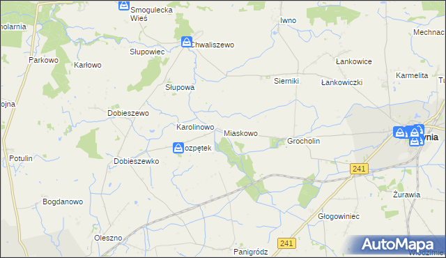 mapa Miaskowo, Miaskowo na mapie Targeo