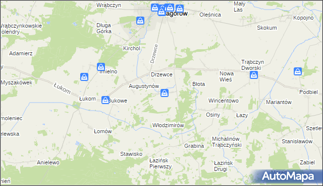 mapa Michalinów Oleśnicki, Michalinów Oleśnicki na mapie Targeo