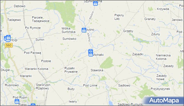mapa Michałki gmina Świedziebnia, Michałki gmina Świedziebnia na mapie Targeo