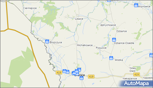 mapa Michałkowice, Michałkowice na mapie Targeo