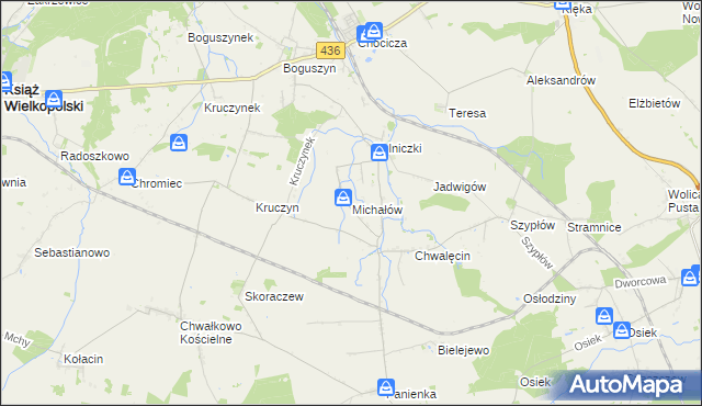 mapa Michałów gmina Nowe Miasto nad Wartą, Michałów gmina Nowe Miasto nad Wartą na mapie Targeo