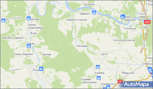 mapa Michałów gmina Platerów, Michałów gmina Platerów na mapie Targeo