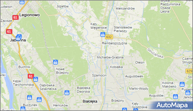 mapa Michałów-Grabina, Michałów-Grabina na mapie Targeo