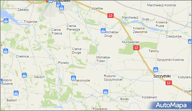 mapa Michałów Trzeci, Michałów Trzeci na mapie Targeo