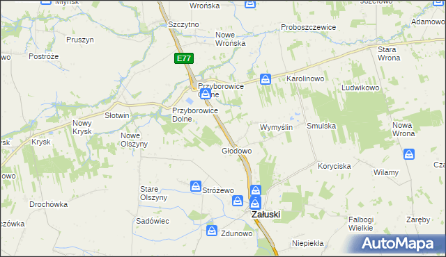 mapa Michałówek gmina Załuski, Michałówek gmina Załuski na mapie Targeo