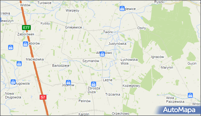 mapa Michałówka gmina Jasieniec, Michałówka gmina Jasieniec na mapie Targeo