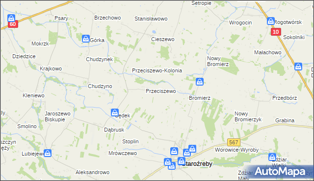 mapa Mieczyno, Mieczyno na mapie Targeo