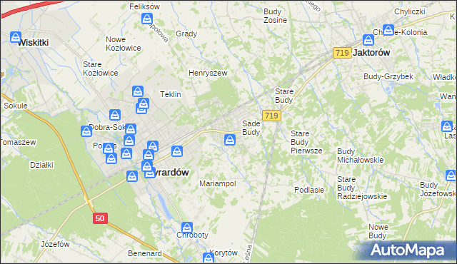 mapa Międzyborów, Międzyborów na mapie Targeo