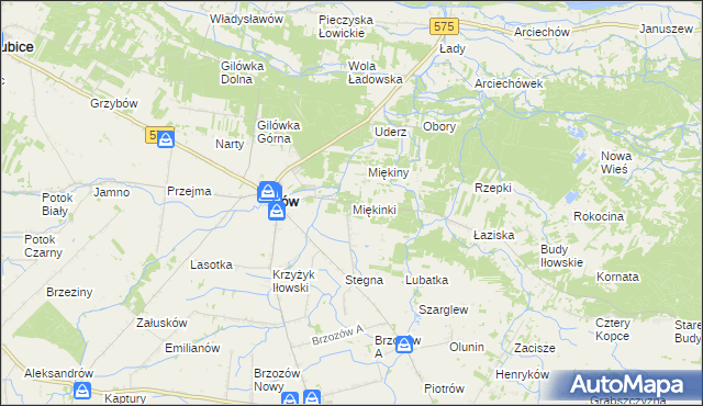 mapa Miękinki, Miękinki na mapie Targeo