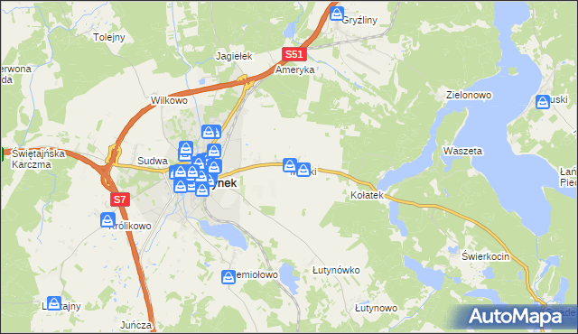 mapa Mierki, Mierki na mapie Targeo