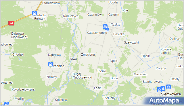 mapa Mierzanów, Mierzanów na mapie Targeo