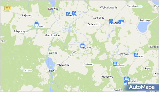 mapa Mierzyno, Mierzyno na mapie Targeo