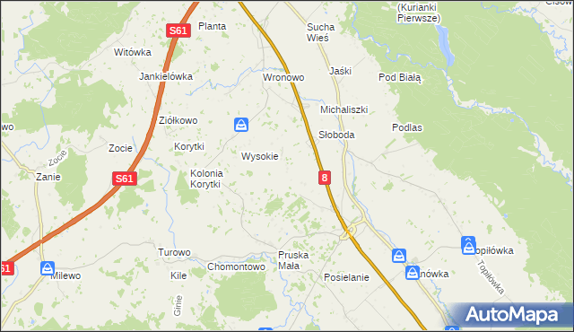 mapa Mikołajówek gmina Augustów, Mikołajówek gmina Augustów na mapie Targeo