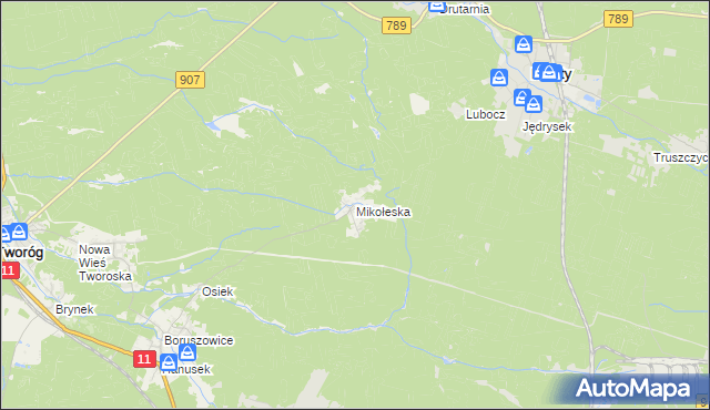 mapa Mikołeska, Mikołeska na mapie Targeo