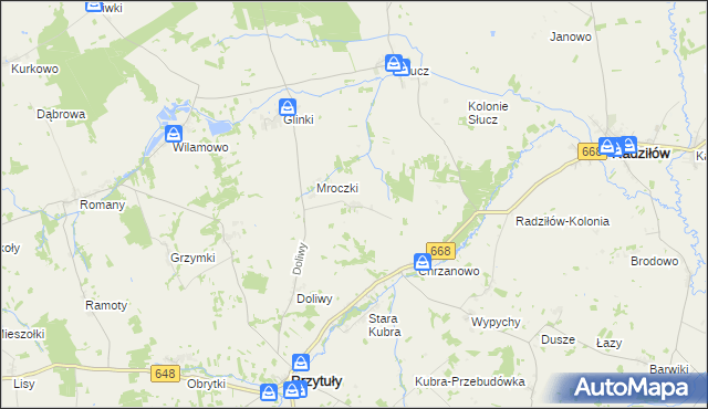 mapa Mikuty gmina Radziłów, Mikuty gmina Radziłów na mapie Targeo