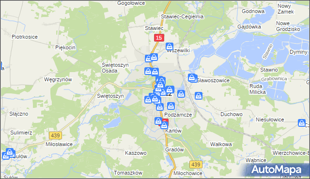 mapa Milicz, Milicz na mapie Targeo