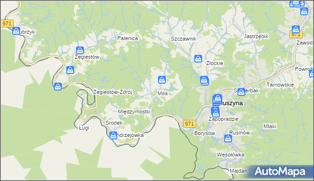 mapa Milik, Milik na mapie Targeo