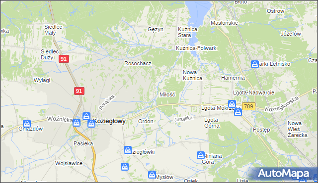 mapa Miłość, Miłość na mapie Targeo