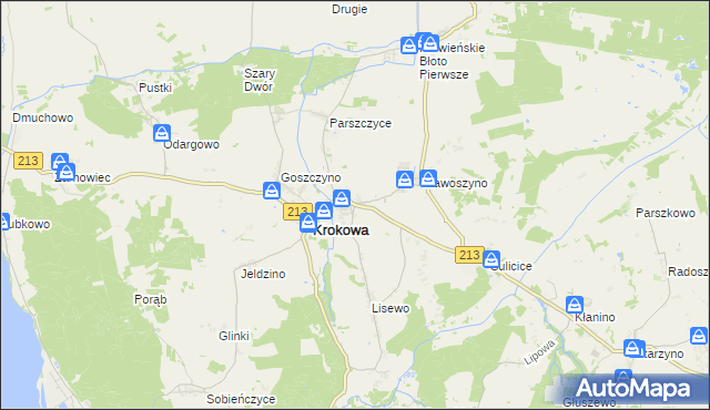 mapa Minkowice gmina Krokowa, Minkowice gmina Krokowa na mapie Targeo
