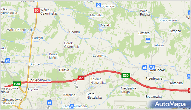 mapa Mistów, Mistów na mapie Targeo