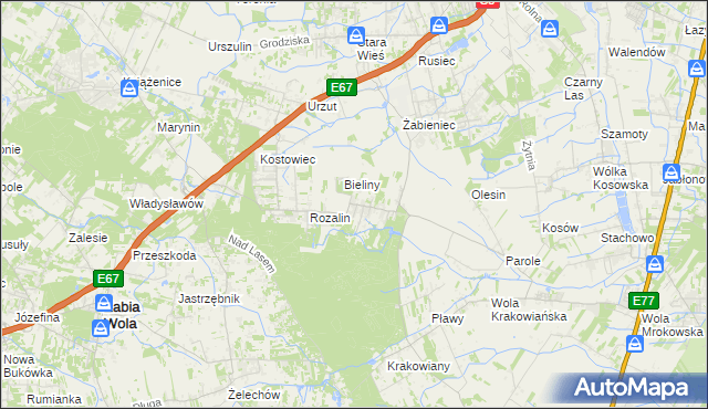 mapa Młochów, Młochów na mapie Targeo