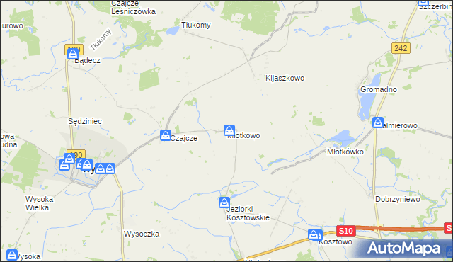 mapa Młotkowo, Młotkowo na mapie Targeo